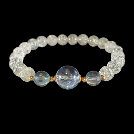 Disainkäevõru - aqua aura kvarts, mäekristall 