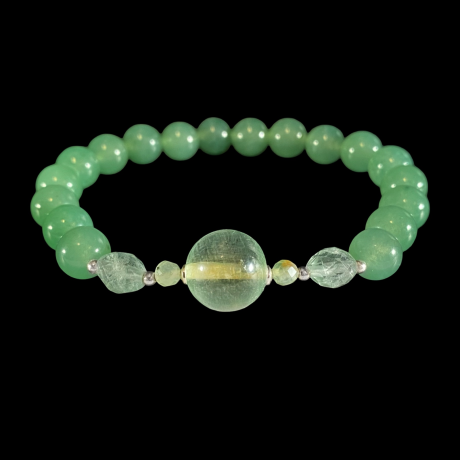 Disainkäevõru - aventuriin, fluoriit,  krüsopraas 