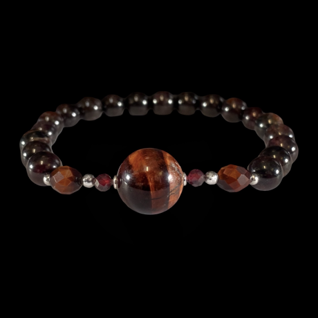 Disainkäevõru - punane tiigrisilm, granaat