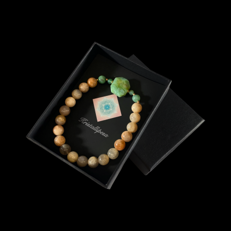 Disainkäevõru - krüsopraas, kuukivi