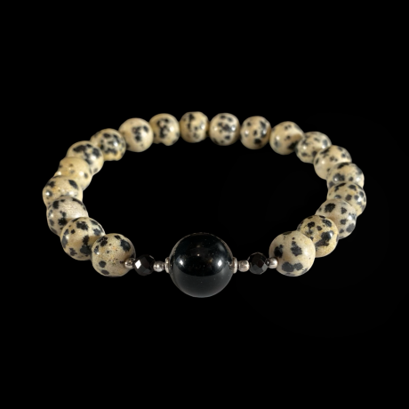 Disainkäevõru - obsidiaan, dalmaatsiajaspis, spinell