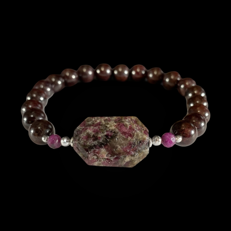 Disainkäevõru - rubelliit, rubiin, granaat