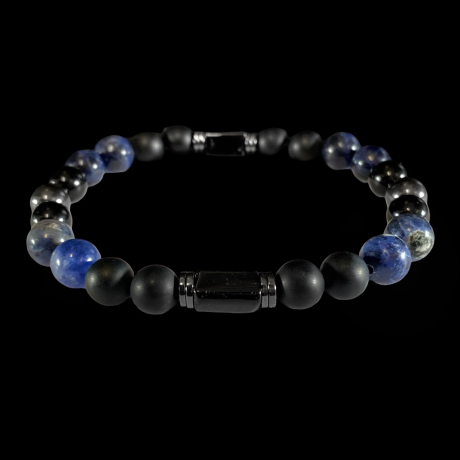 Disainkäevõru meestele - sodaliit, oonüks, turmaliin, hematiit