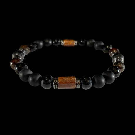 Disainkäevõru meestele - granaat, šungiit, oonüks, hematiit