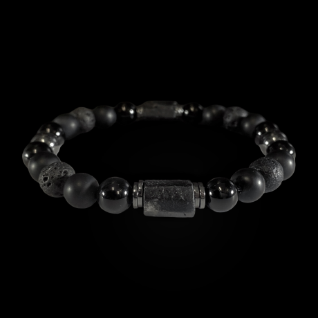 Disainkäevõru meestele - turmaliin, oonüks, laava, hematiit