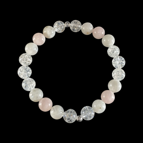 Käevõru - mäekristall, roosa kvarts, kuukivi