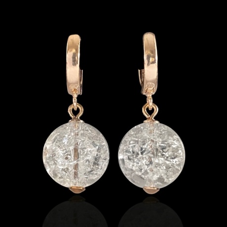 Kõrvarõngad - mõrastatud mäekristall