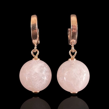 Kõrvarõngad - roosa kvarts