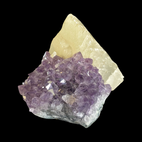 Lihvimata kristallkobar - ametüst, kaltsiit