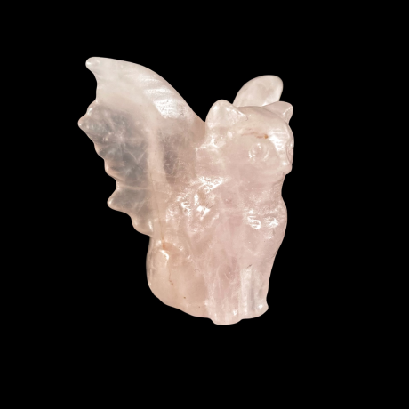 Kass tiibadega - roosa kvarts 