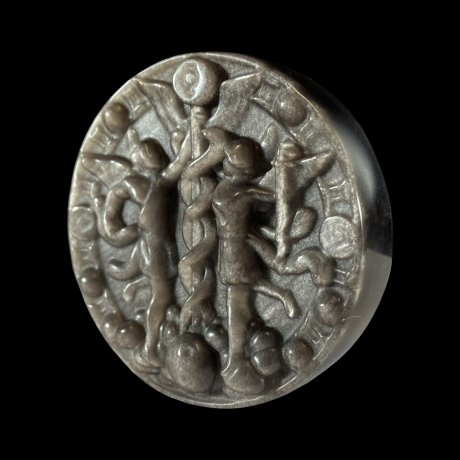 Sodiaagi talisman kaksikud - hõbeobsidiaan 