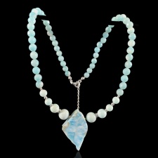 Kaelakee - amasoniit, larimar