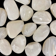Trummelkristall - ahhaat (valge)