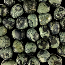 Trummelkristall - eldariit (kambaba jaspis)