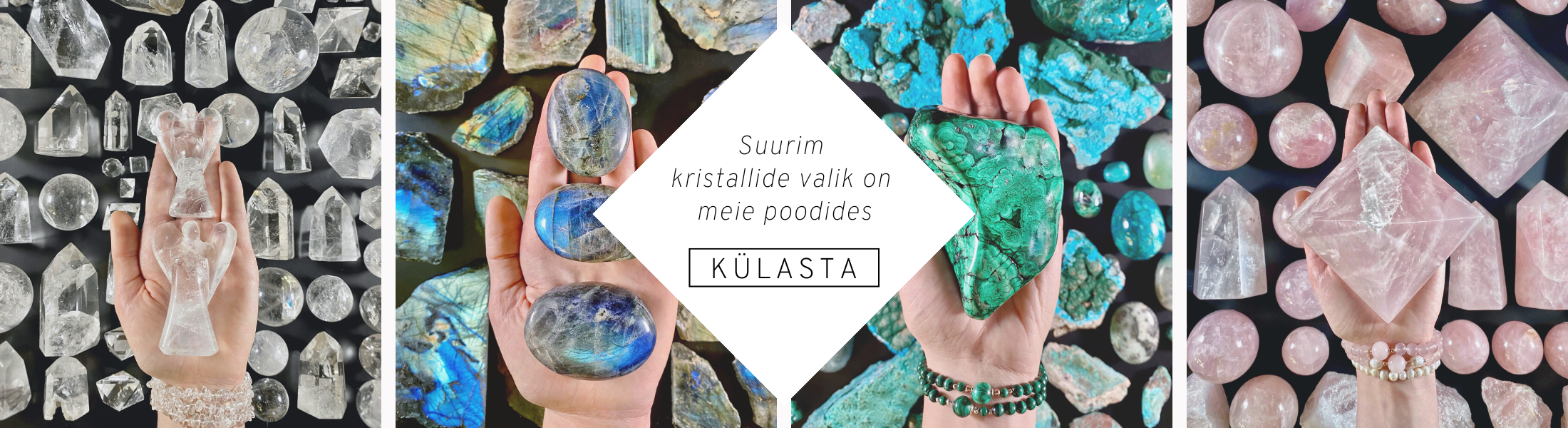 Kristallipesa, kristallipood Tallinnas, kristallipood, kristallide müük, poolvääriskivid